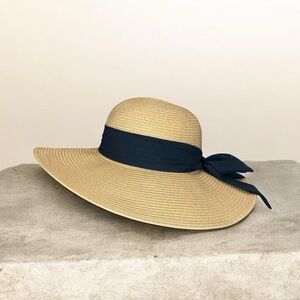 Haute Hippie Tan Hat with Black Ribbon